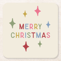 Merry Christmas Colorful Mod Typography