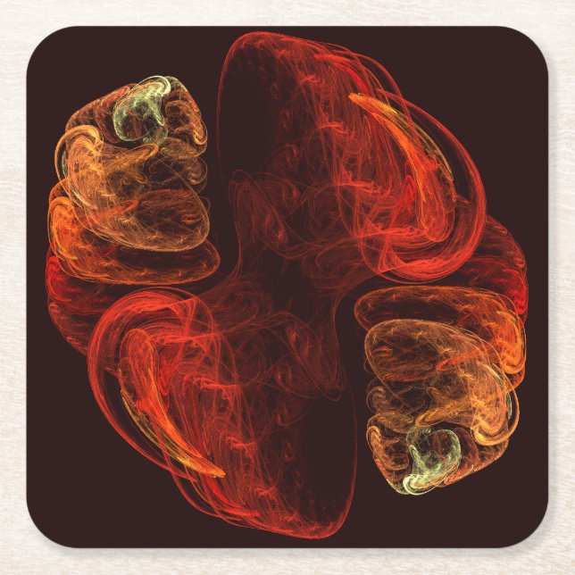 Posavasos Cuadrado De Papel Metamorfosis Arte abstracto (Anverso)