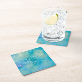 Posavasos Cuadrado De Papel metatrón