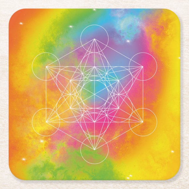 Posavasos Cuadrado De Papel Métatron (Anverso)