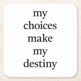 Posavasos Cuadrado De Papel Mi escoria de papel de destino