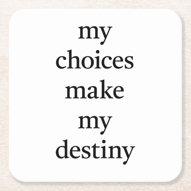 Posavasos Cuadrado De Papel Mi escoria de papel de destino (Anverso)