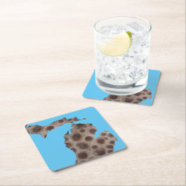 Posavasos Cuadrado De Papel Michigan Petoskey Stone, Grandes Lagos intermitent