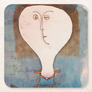 Posavasos Cuadrado De Papel Miedo de una niña, Klee