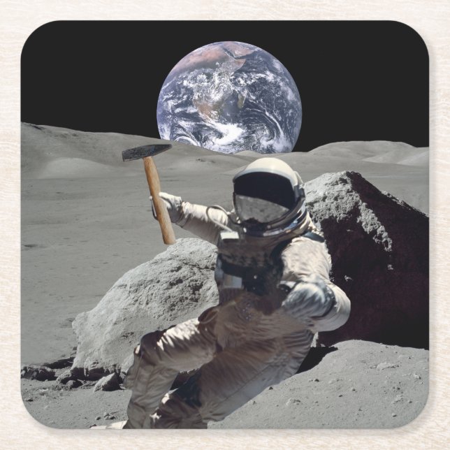 Posavasos Cuadrado De Papel Mina La Luna (Anverso)