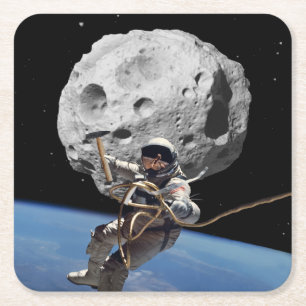 Posavasos Cuadrado De Papel Minero asteroide