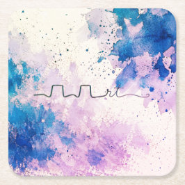 Posavasos Cuadrado De Papel Minimalist RT Design | Inhalotherapy Inspired