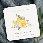 Posavasos Cuadrado De Papel Mínimo Limón Botánico Boho Amor Gracias Boda<br><div class="desc">Si necesitas más personalización,  por favor,  no dudes en enviarme un mensaje a yellowfebstudio@gmail.com.</div>