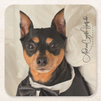 Posavasos Cuadrado De Papel MinPin Tux