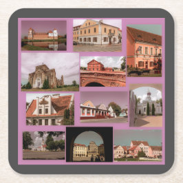 Posavasos Cuadrado De Papel Minsk Mir Brest Arquitectura Bielorrusia