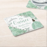 Posavasos Cuadrado De Papel Mint Green Floral Princesa Plata Quinceañera<br><div class="desc">Personalice estas encantadoras quinceañeras de plata floral verde de menta / fiesta de cumpleaños tomando sus propias palabras fácil y rápidamente. Simplemente haga clic en el botón Editar usando herramientas de diseño para editar el texto, la redacción, el estilo de fuente, el tamaño de fuente, el color de fuente, agregar...</div>