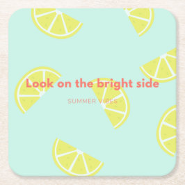 Posavasos Cuadrado De Papel ¡Mira el lado bueno! autolufterfrischer quadra