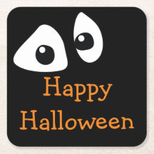 Mirando los ojos en oscuros ojos de Feliz Hallowee