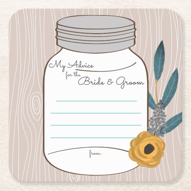 Posavasos Cuadrado De Papel mis "dos centavos " (Anverso)