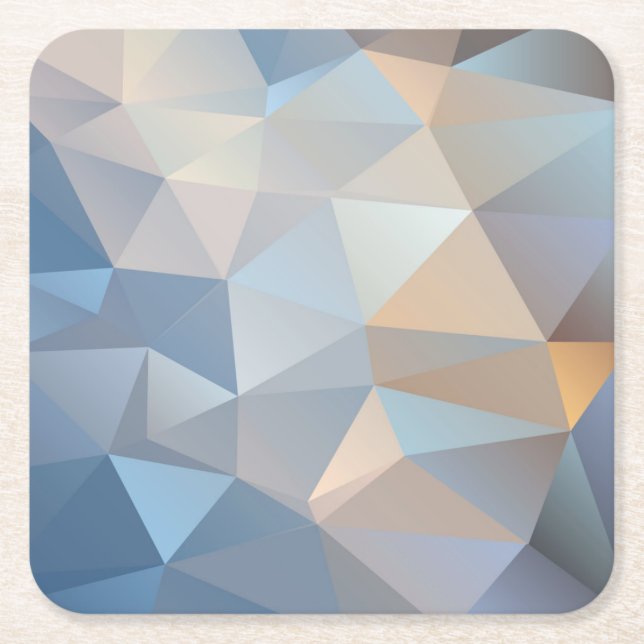 Posavasos Cuadrado De Papel Modelo abstracto fresco del triángulo (Anverso)