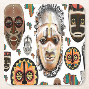 Posavasos Máscaras Tribales Africanas Posavasos Máscaras Tribales Africanas