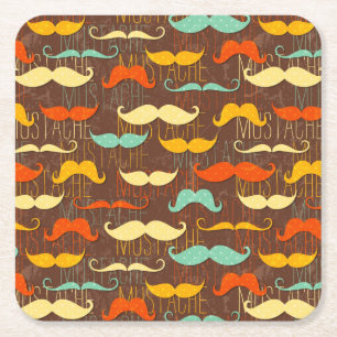 Posavasos Cuadrado De Papel Modelo del bigote