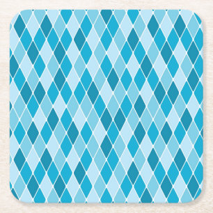 Posavasos Cuadrado De Papel Modelo del invierno del Harlequin