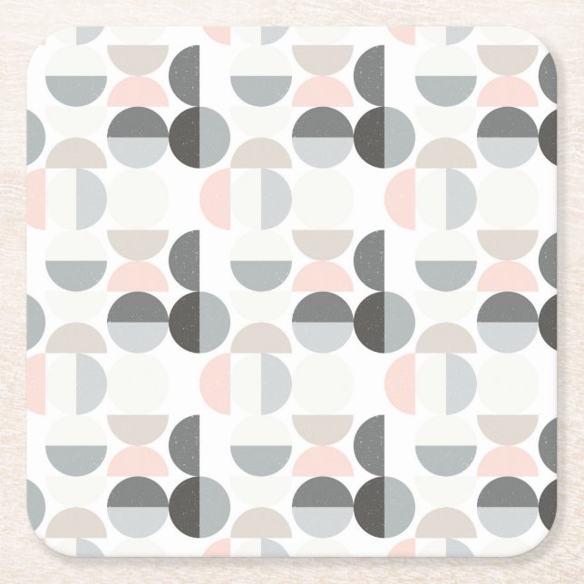 Posavasos Cuadrado De Papel Modelo escandinavo del semicírculo del estilo (Anverso)