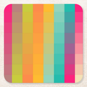 Posavasos Cuadrado De Papel Modelo geométrico abstracto