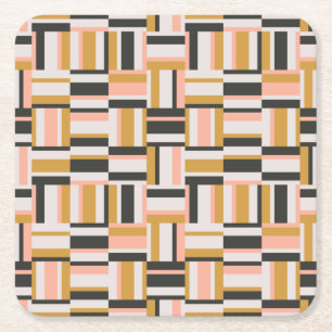 Posavasos Cuadrado De Papel Modelo geométrico de la forma