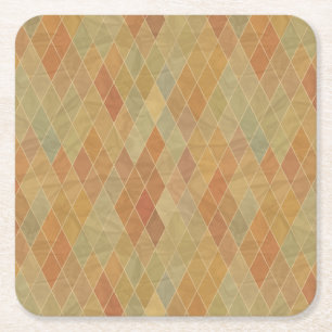 Posavasos Cuadrado De Papel Modelo geométrico retro 2
