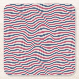 Posavasos Cuadrado De Papel Modelo rayado 2