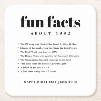 Modern Minimal Fun Facts Aniversario