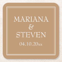 Moderna frontera Minimalista Tan Beige