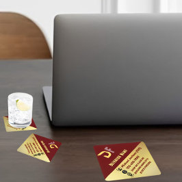 Posavasos Cuadrado De Papel Moderno código QR Minimalista logotipo de negocios