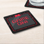 Posavasos Cuadrado De Papel MODERNO GAMER controlador fresco divertido rojo ne<br><div class="desc">por kat massard >> WWW.SIMPLYSWEETPAPERIE.COM <<</div>
