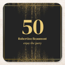 Moderno Purpurina de la Frontera de Oro Negro 50 c