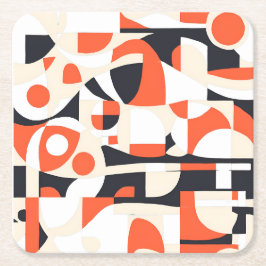 Posavasos Cuadrado De Papel Modernos Amos de Mediano Siglo