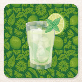 Posavasos Cuadrado De Papel Mojito