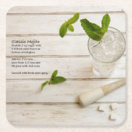 Posavasos Cuadrado De Papel Mojito clásico