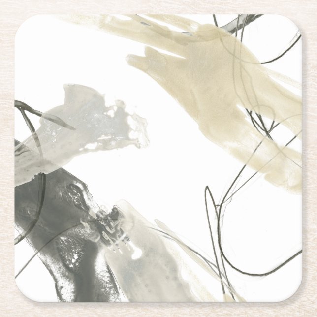 Posavasos Cuadrado De Papel Momento monocromo (Anverso)