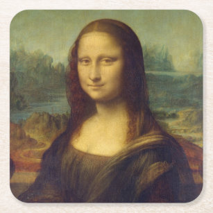 Posavasos Cuadrado De Papel Mona Lisa