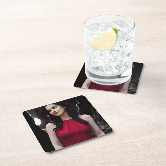 Posavasos Cuadrado De Papel Monasterio de BlackWhiteRed (In situ)