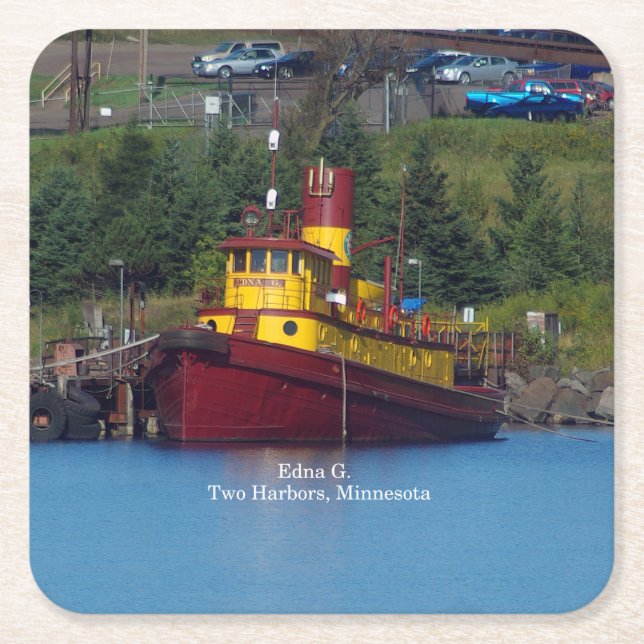 Posavasos Cuadrado De Papel Monasterio de papel Edna G. (Anverso)