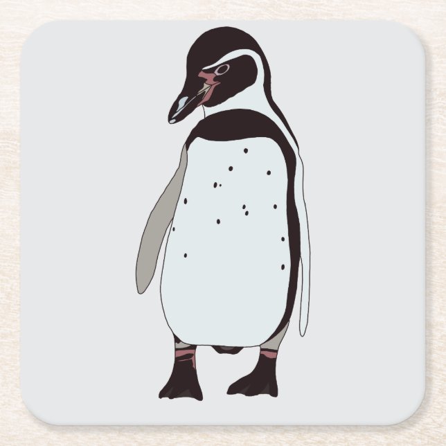 Posavasos Cuadrado De Papel Monasterio de pingüino (Anverso)