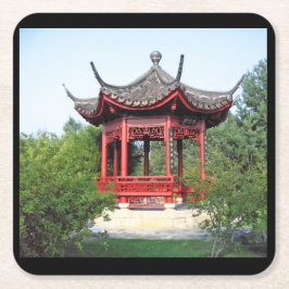Posavasos Cuadrado De Papel Monasterio de teatros de China