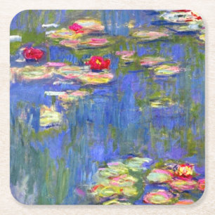 Posavasos Cuadrado De Papel Monet Water Lilies