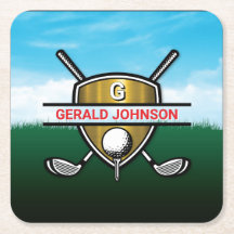 Monograma de golf elegante personalizado minimalis