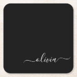 Posavasos Cuadrado De Papel Monograma elegante Minimalista blanco negro y mode<br><div class="desc">Presentamos nuestra Colección de Monogramas Modernos Minimalistas en Blanco y Negro: Adopte la simplicidad y la sofisticación con nuestros diseños minimalistas, curados para elevar su estilo sin esfuerzo. Esta colección, elaborada con gran interés para la estética moderna, presenta elegantes diseños en blanco y negro acentuados por monogramas personalizados. Desde papel...</div>