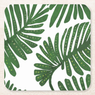 Posavasos Cuadrado De Papel Monstera