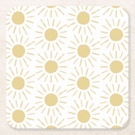 Posavasos Cuadrado De Papel Monstruo cuadrado de Sunshine