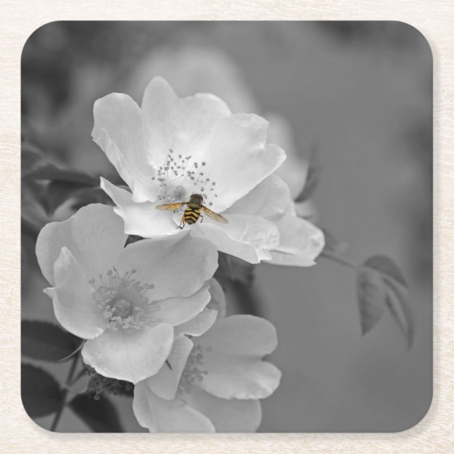 Posavasos Cuadrado De Papel Monstruo de abeja (Anverso)