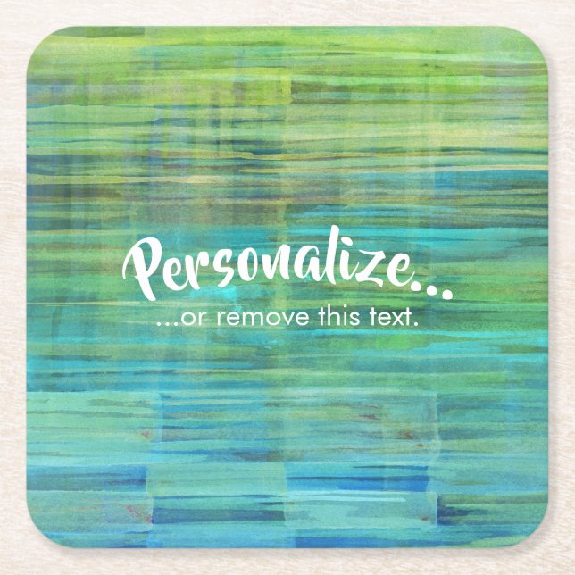 Posavasos Cuadrado De Papel Monstruo de la placa de la pasta | Sedona Blue Gre (Anverso)