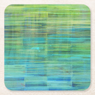 Posavasos Cuadrado De Papel Monstruo de la placa de la pasta   Sedona Blue Gre
