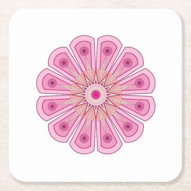 Posavasos Cuadrado De Papel Monstruo de papel con arte (Anverso)